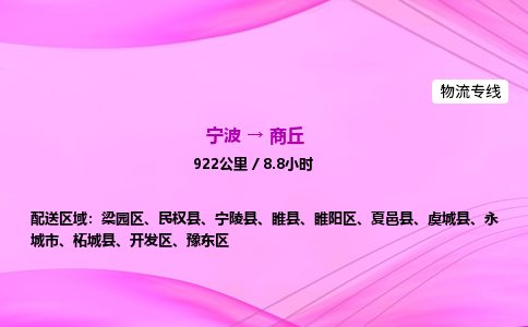 【宁波到商丘开发区物流专线公司】多少钱一吨或方？