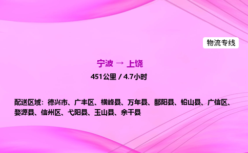 【宁波到上饶广丰区物流专线公司】多少钱一吨或方？